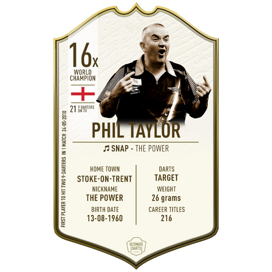 Ultimate Card Immortals Phil Taylor | 37x25cm