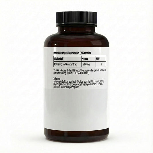 Apfelessig Extrakt Kapseln (600mg je Kapsel) - 120 vegane Kapseln