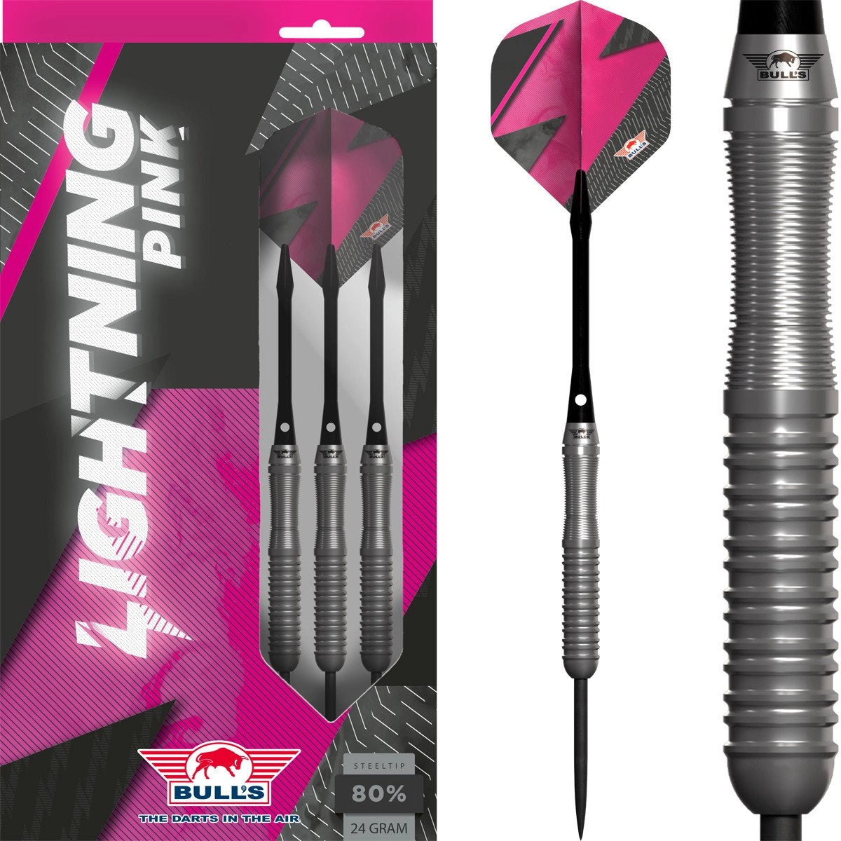 Bull's Lightning Pink Steeldarts