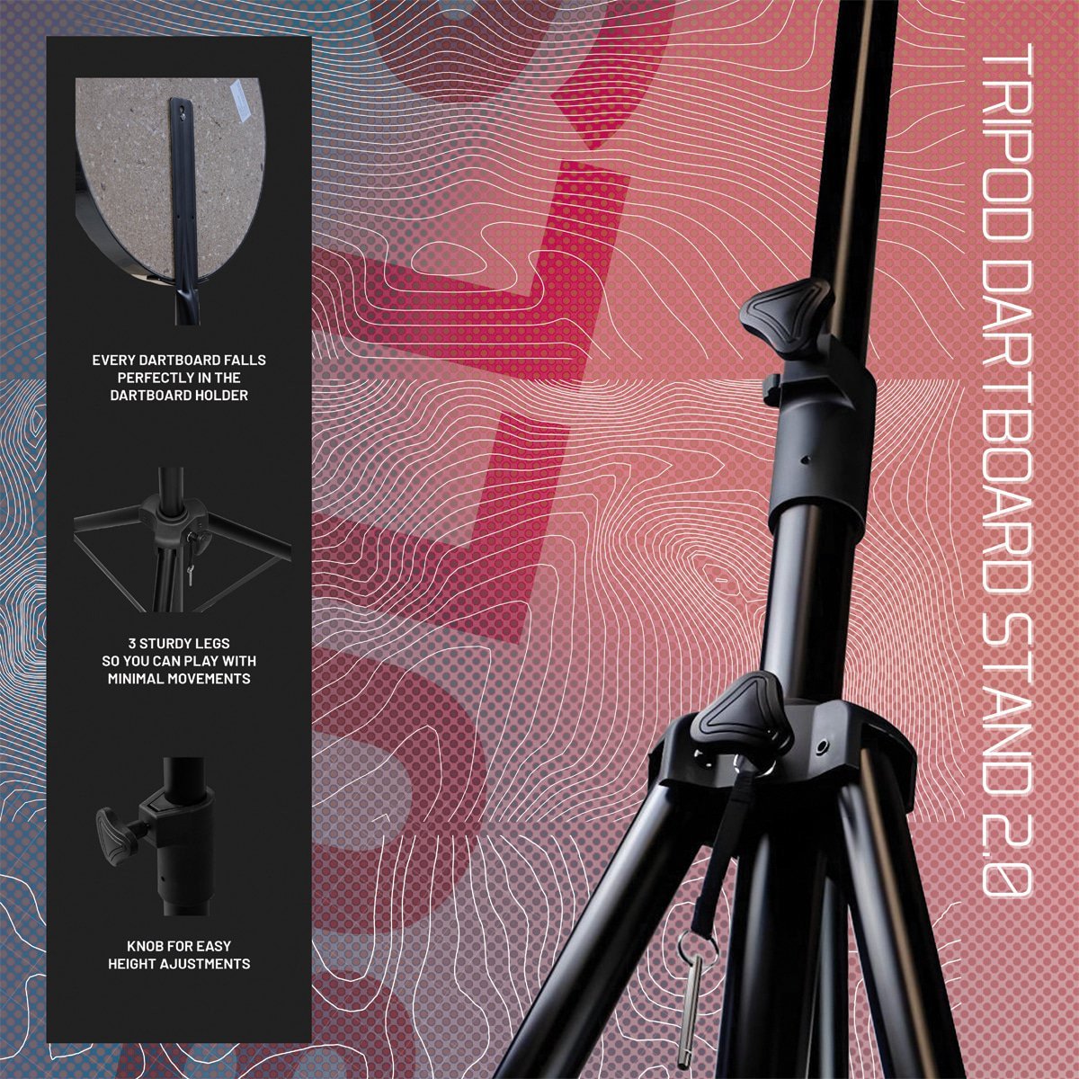 Bull's Tripod Dartboard Stand 2.0