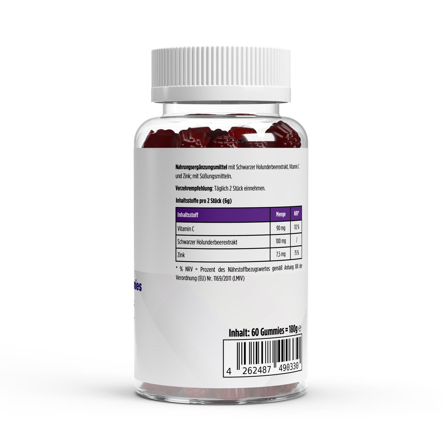 Elderberry + Vitamin C + Zink Gummies - 60 Stk.