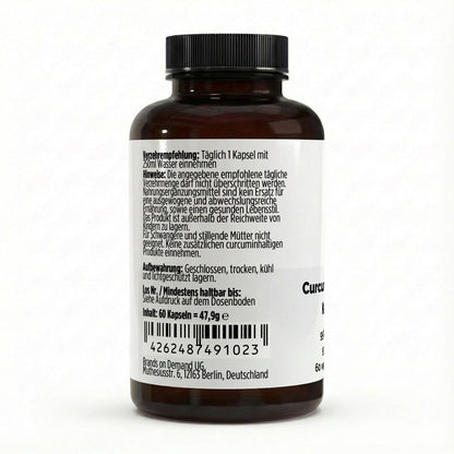 Curcuma (95% Curcumin) + Piperin - 60 vegane Kapseln