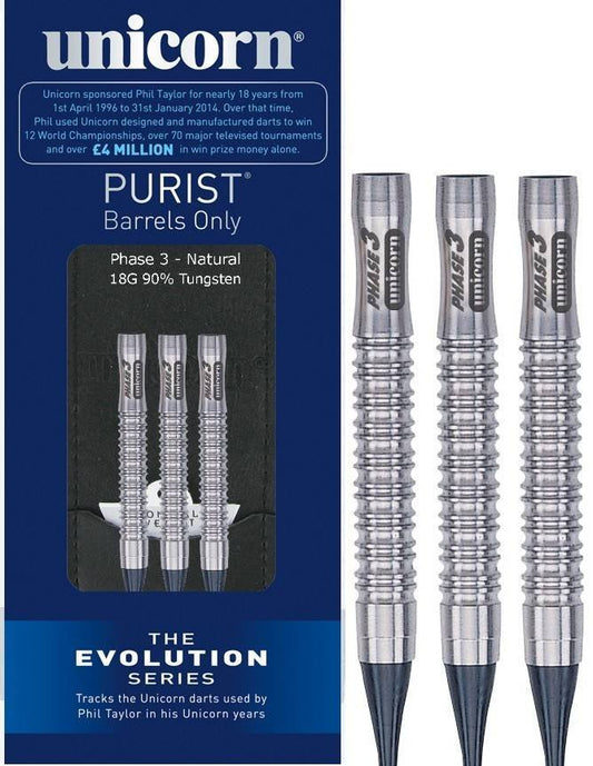 Unicorn Purist Evolution Phase 3 Curve Natural 90% - Softdarts