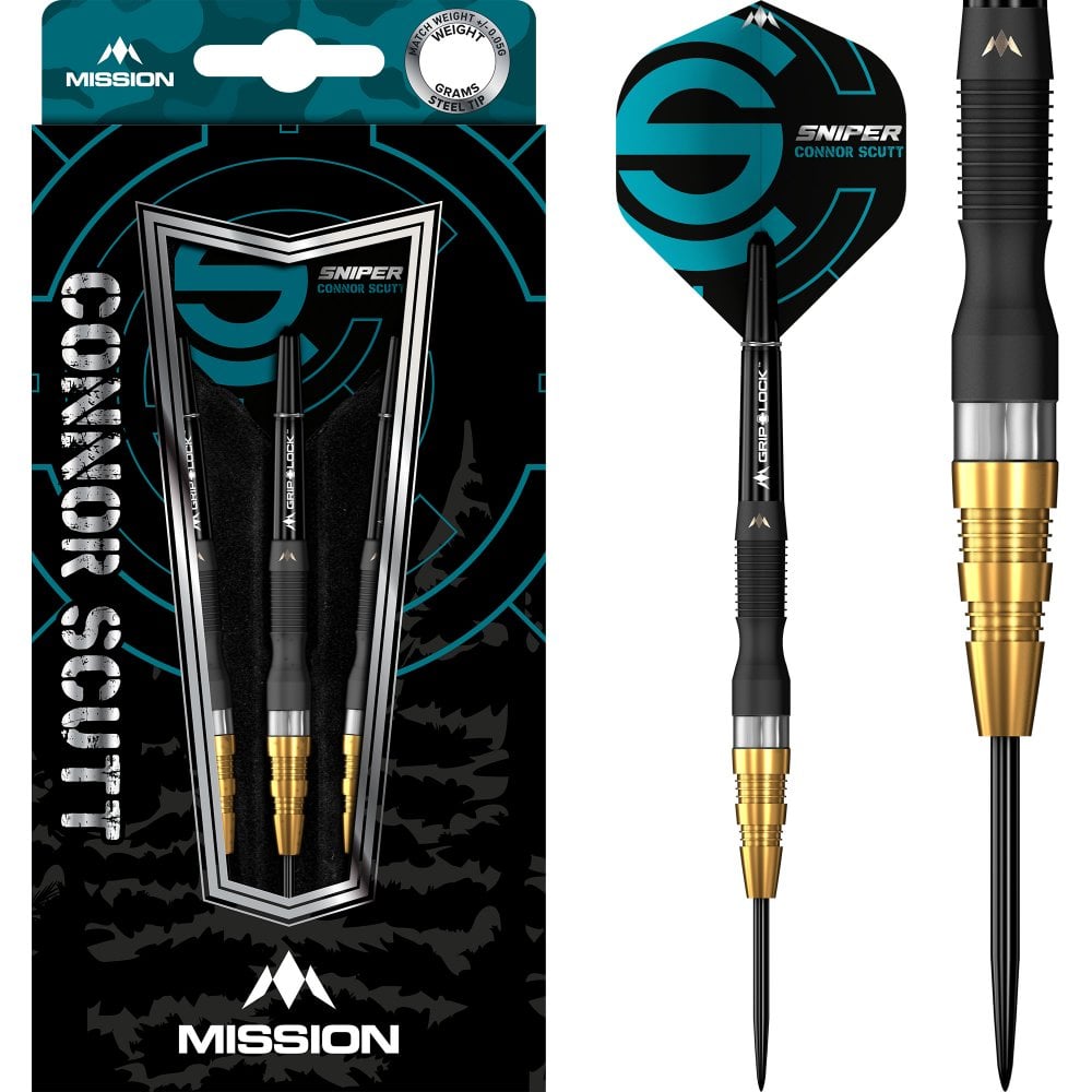 Mission Connor Scutt Sniper Black Gold Steeldarts