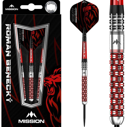 Mission Roman Benecky Black Red Steeldarts - 24g